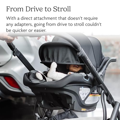 Image of UPPAbaby Vista V3 Stroller + Aria V2 Infant Car Seat Travel System Combo - Toddler Seat, Bumper Bar, Bug and Rain Shields, Car Seat Base, and Infant Insert Included - Evelyn (Meadow Green)