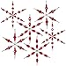 Solid Oak NC002 Ruby Snowflakes Ornament Kit, red