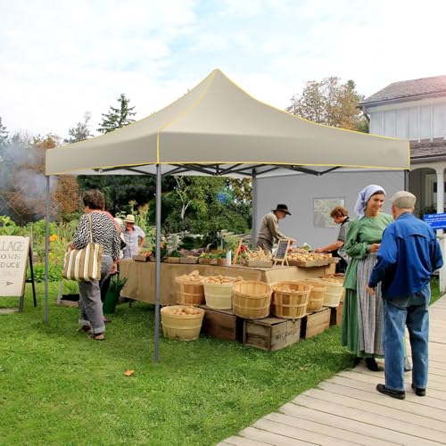 COBIZI Khaki 10x10 Pop Up Canopy Tent