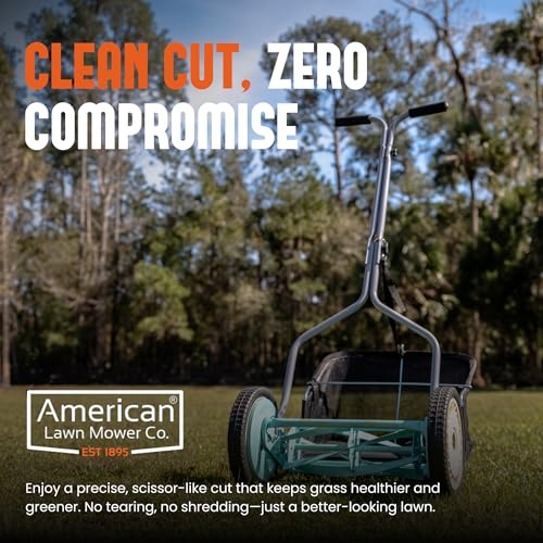 Image of American Lawn Mower 1304-14GC 14 inch 5-Blade Reel Mower with Grass Catcher