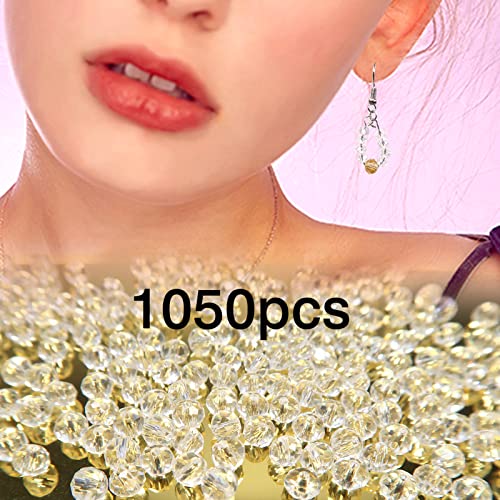 TOAOB Clear Crystal Glass Beads 4mm Faceted Round Spacer Balls for Jewellery Making - Image 3