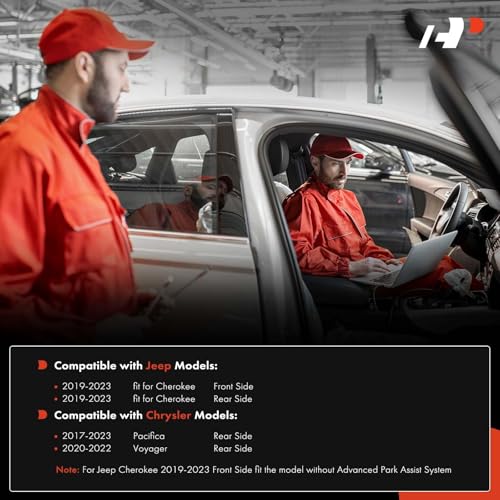 Image of A-Premium 4-PC Reverse Backup Parking Aid Assist Sensor Compatible with Jeep & Chrysler Models - KL Series Cherokee 2019-2023, Pacifica 2017-2023, Voyager 2020-2022, Replace# 52112205AA