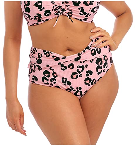 Image of Elomi Kambuku ES800271 High Waist Gathered Wrap Full Bikini Brief Pink 24 CS