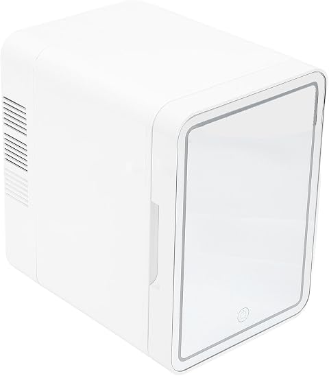 Skincare Fridge with Mirror, Warmer 6L Skincare Refrigerator 3 Level Light for Car (US Plug)