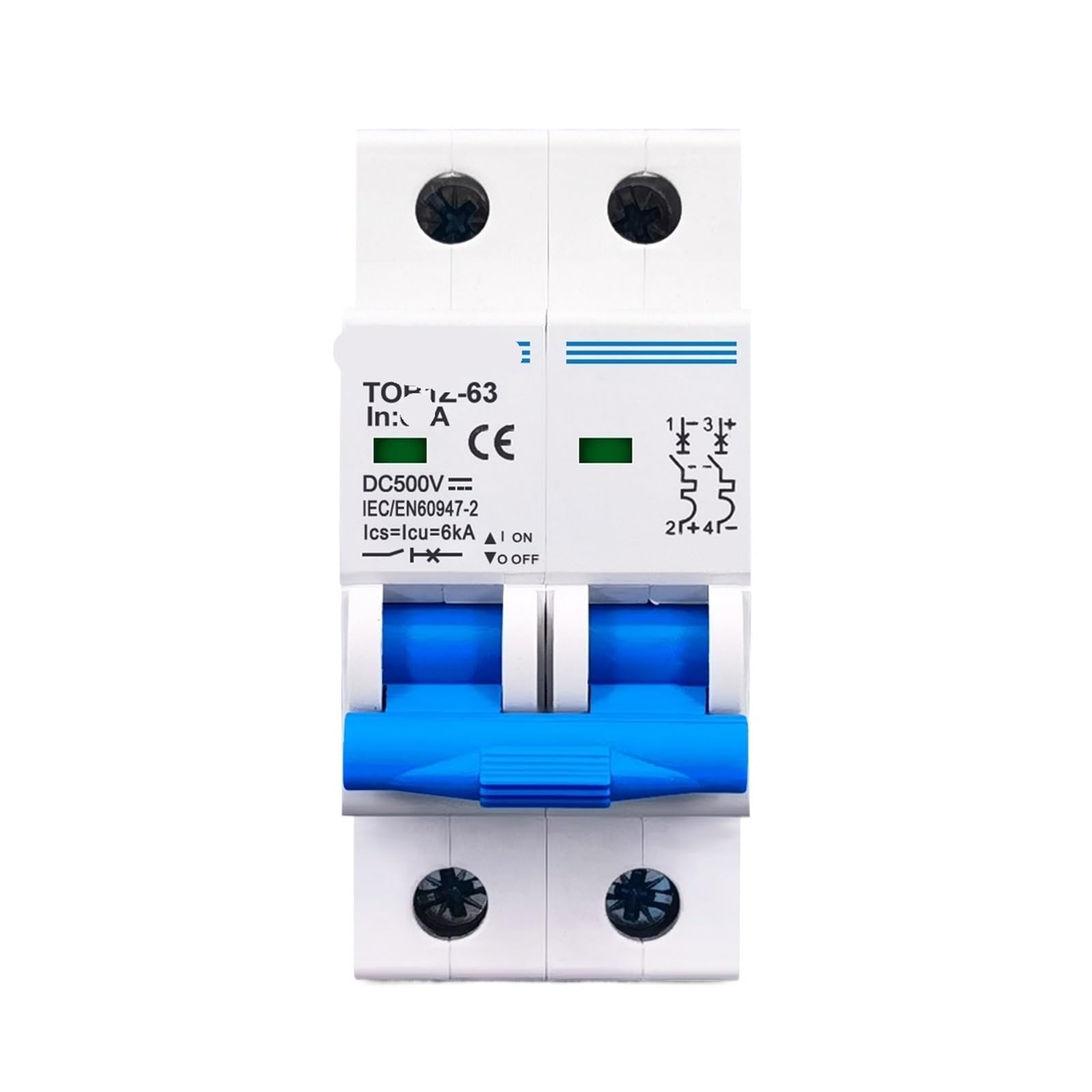 Disjoncteur miniature 2P 32A élimine les risques de court-circuit