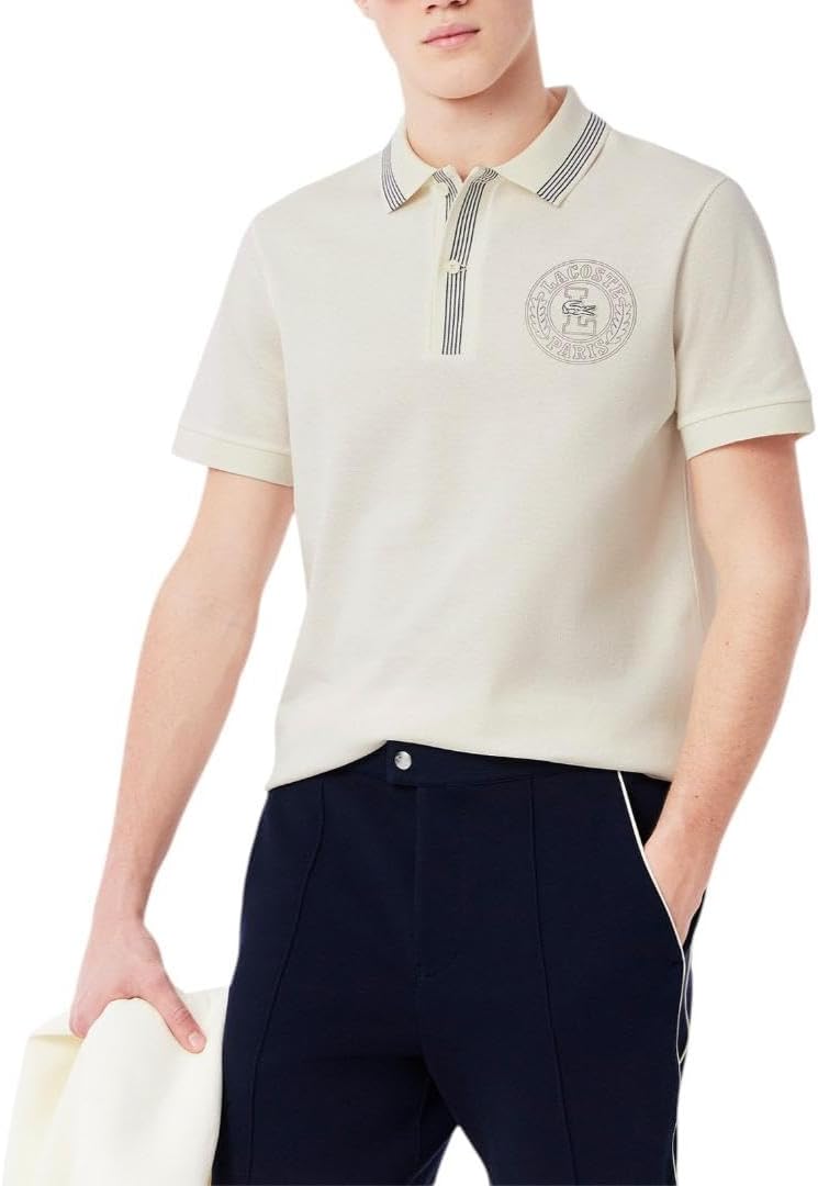 Lacoste Men's Regular Fit L.12.12 Badge Print Polo Shirt