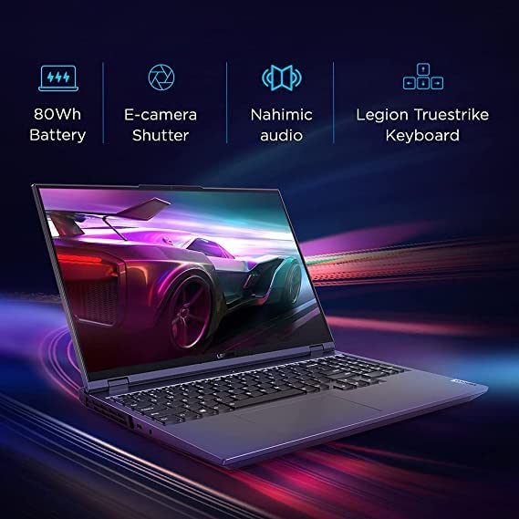 Image of (Refurbished) Lenovo Legion 5 Pro AMD Ryzen 7 5800H 16 inches QHD IPS 500Nits Gaming Laptop (16GB /1TB SSD /Windows 10 Home /RTX 3060 6GB,max TGP 130W /165Hz /Grey /2.45Kg), 82JQ0062IN
