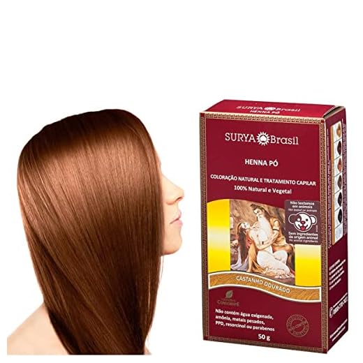 Henna em Pó Natural 50g - Surya Brasil - Castanho Dourado