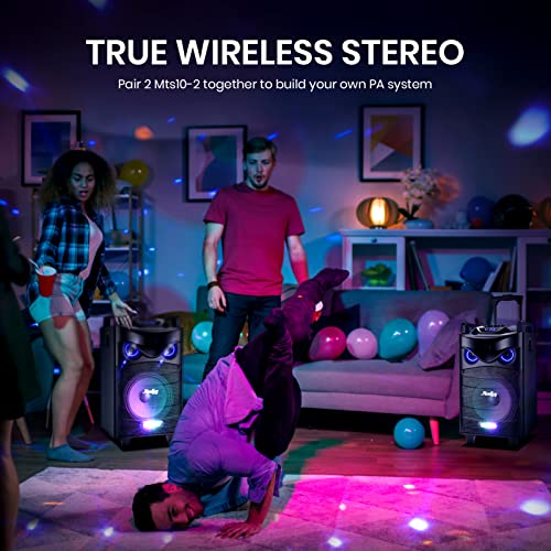 Moukey Karaoke Machine, Pa System Subwoofer, Portable Bluetooth Speaker W/ 2 Wireless Microphones, Lyrics Display Holder, Party Lights & Echo/Treble/Bass Adjustment, Support Tws/Rec/Aux/Mp3/Usb/Tf/Fm #TOP6