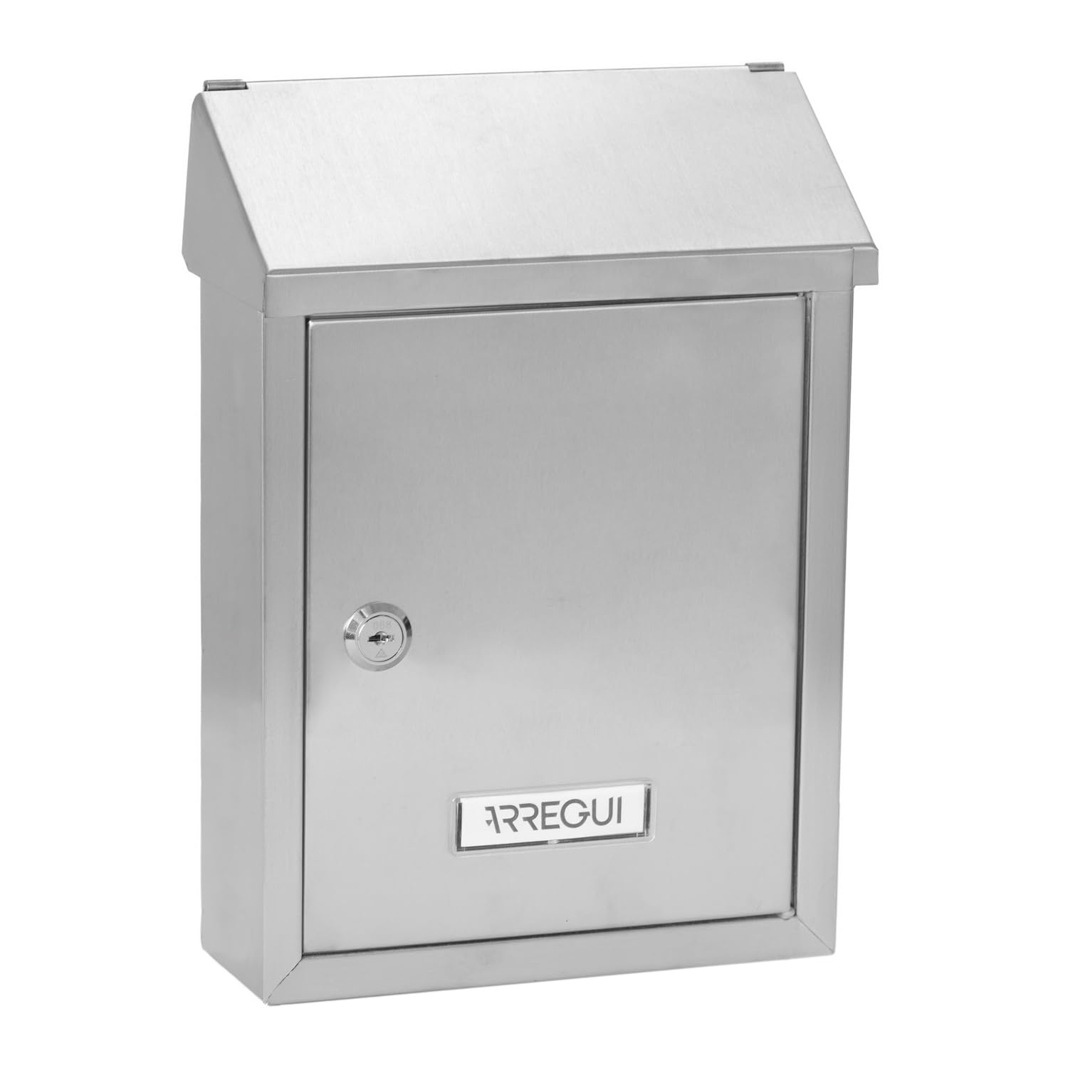 ARREGUI Smart E5727 Buzón Exterior de Acero Inoxidable Tamaño S (Correo DIN A5) | Buzón de Pared Pequeño | Buzón de Correo con Boca Trasera Recogecartas | Anticorrosivo | Fácil de Instalar | INOX