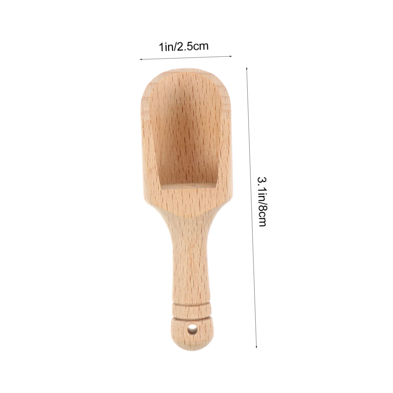 OKUMEYR 4pcs Wooden Tea Scoop Beech Tea Spoons for Powder and Condiments Essential Kitchen Accessories for Home Office