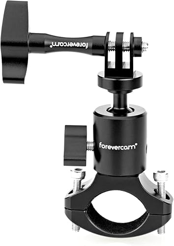 Forevercam Soporte de manillar de bicicleta para Gopro Hero 13/12/11/10/9/8/Insta360/AKASO/DJI Osmo aluminio motocicleta manillar montaje 360°