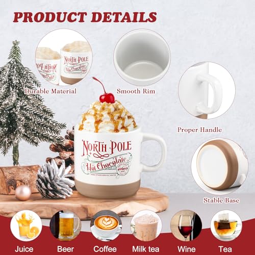 Set de 10 Tazas de Cerámica para Chocolate Caliente Navidad miniatura 3