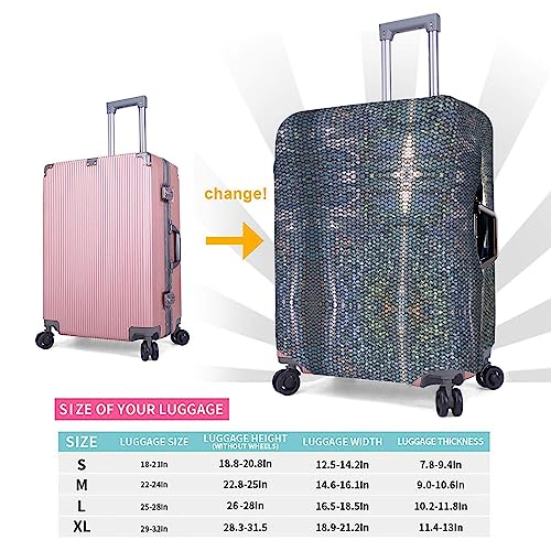 Housse de protection en écailles de poisson argenté pour valise - 7