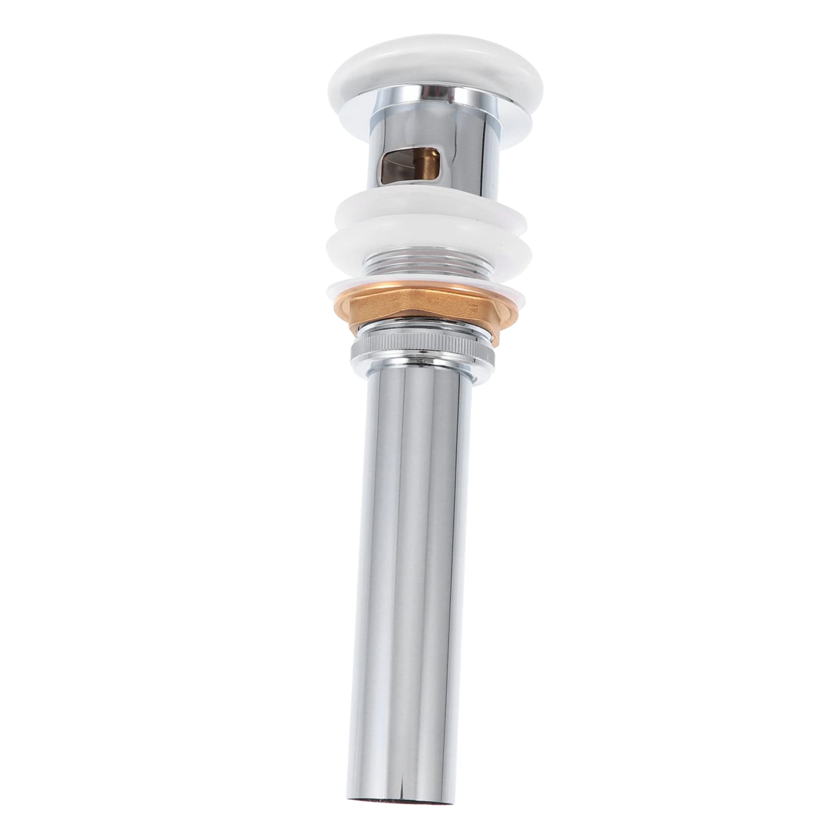 Tapón Desagüe Pop Up de Cobre para Lavabo Grande Diseño Cerámico con Ranuras Accesorio Duradero y Resistente para Baño