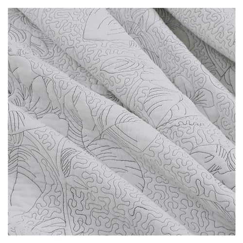 Ropa de cama suave Queen con colcha acolchada de algodón transpirable 7
