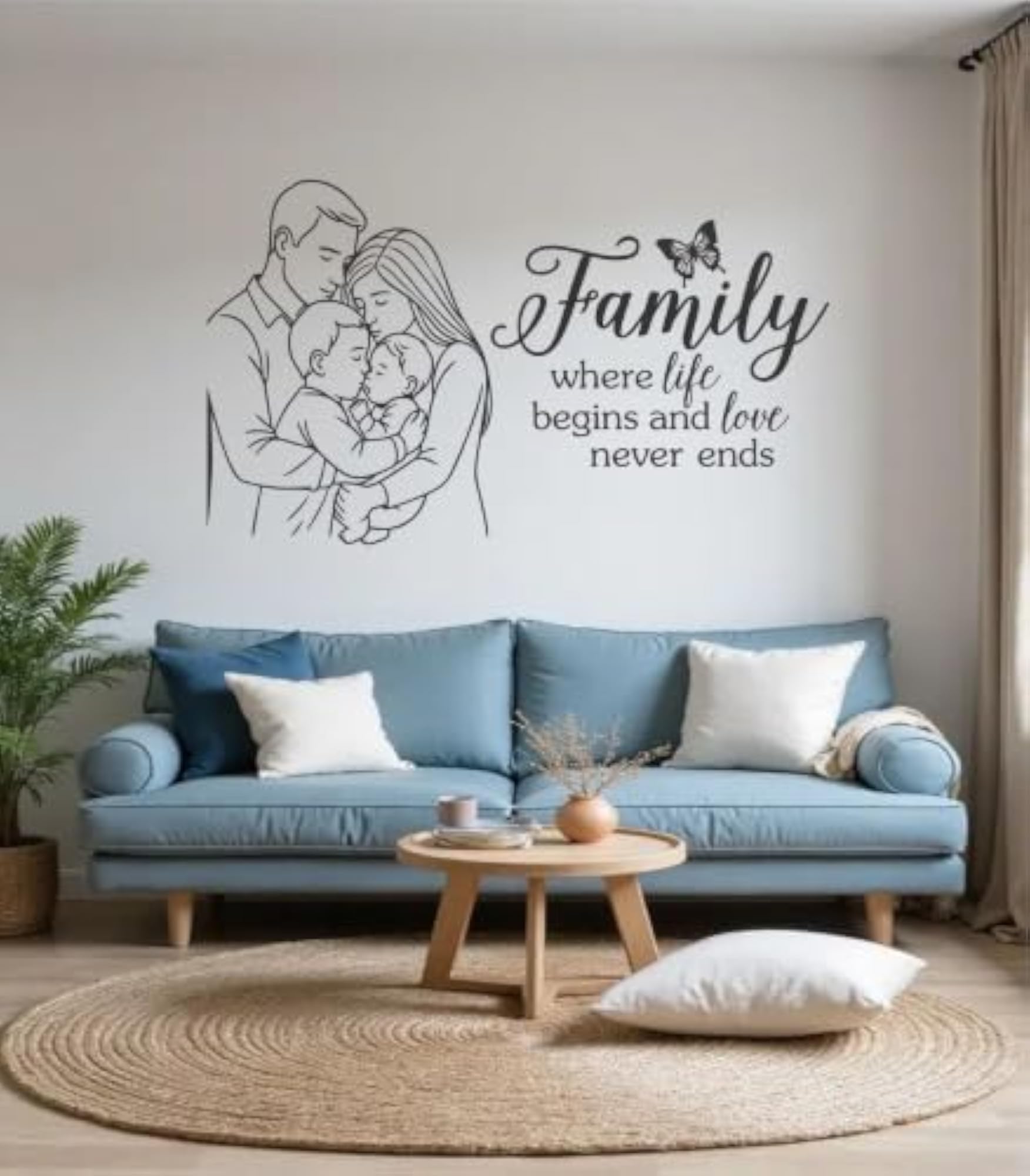 Family Love Wall Sticker Self Adhesive