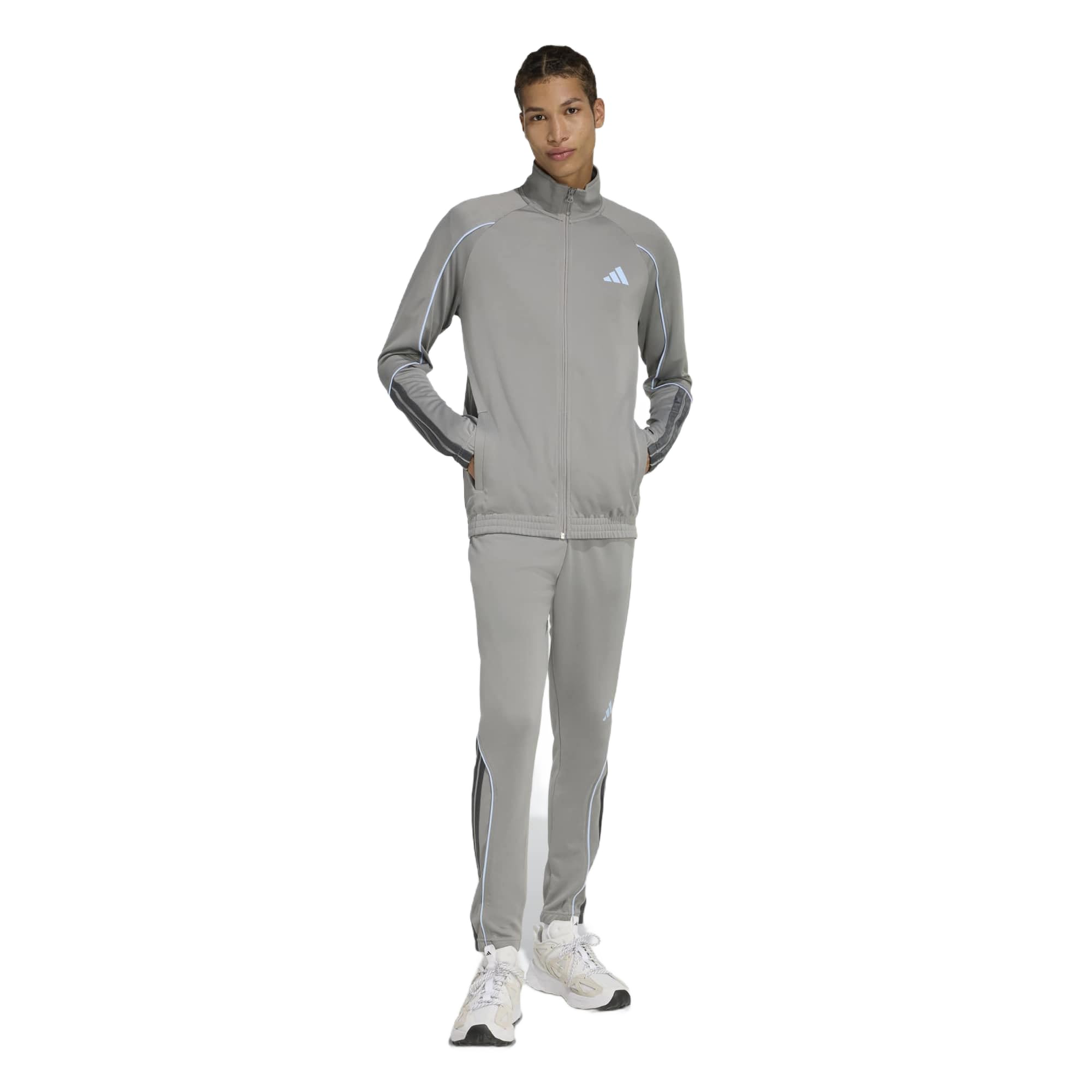 adidas Chándal Deportivo Hombre 3 Rayas Casual Gris