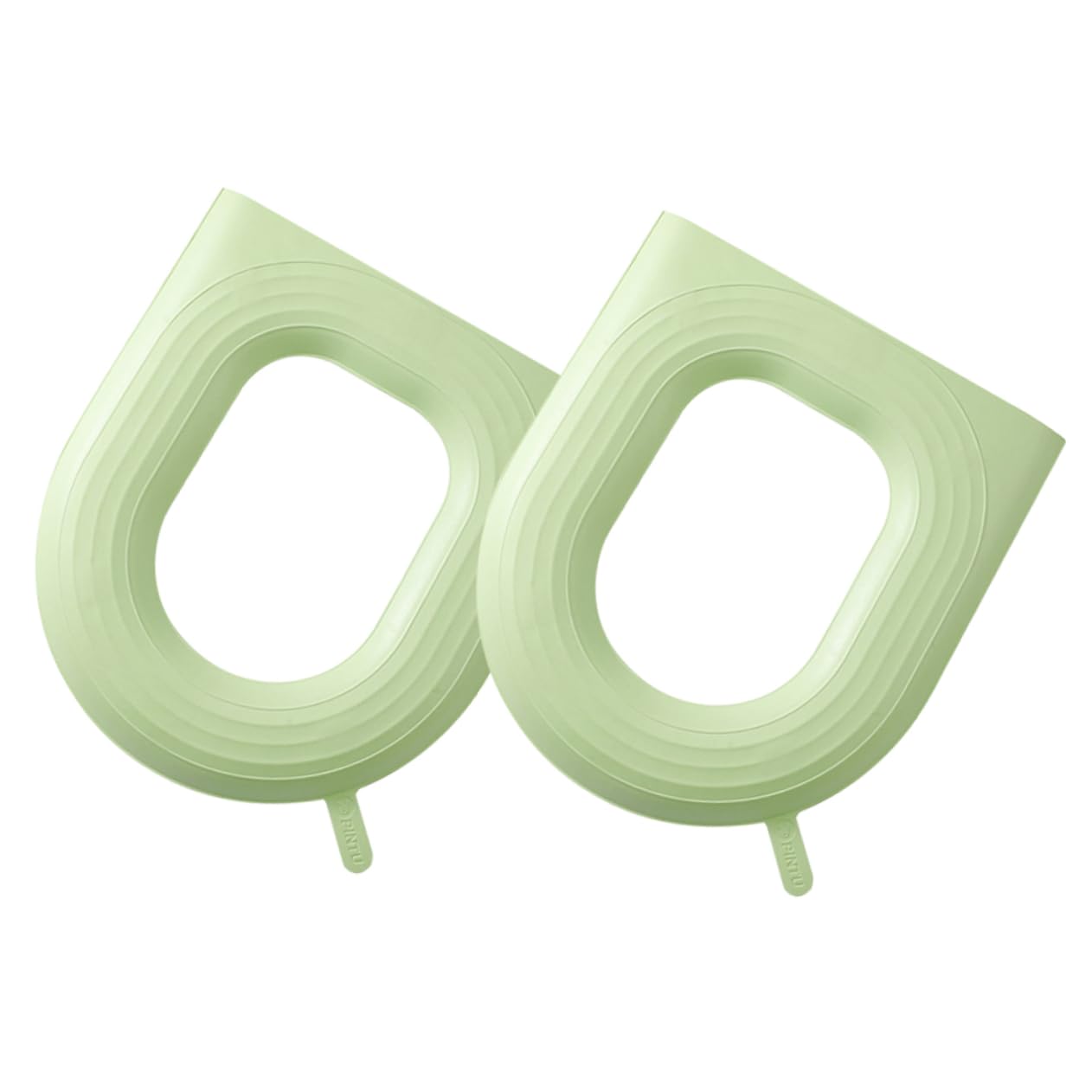 Angoily 2 Pack Home Waterproof Toilet Seat Covers Washable Thicker Pads Reusable Seat Warmers Soft Comfort Green Decoration