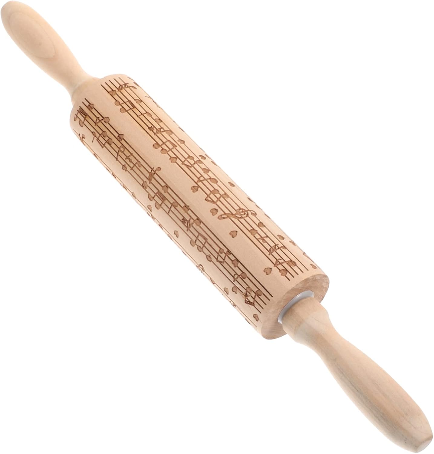 Bakery Equipment,Rolling Pin,Roller Embossed Pattern Non-Stick Kitchen Accessory Pasta Baking Rolling Pin Multi-use Dough Pressing Tool