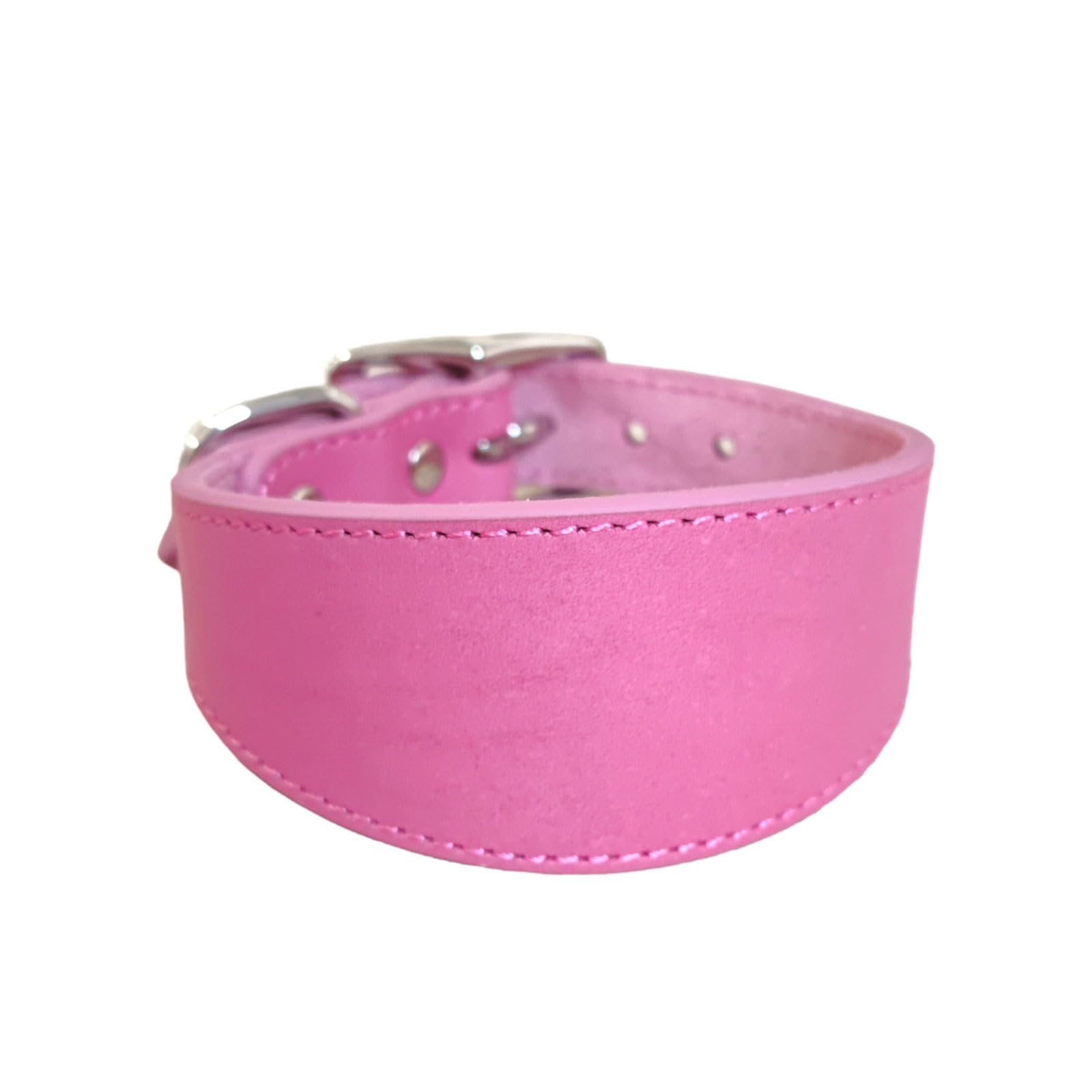 ZHENGCI Leathers Dogs Collar Soft Padded Collar for Whippets Salukis Sighthounds Dogs Adjustable Collar Large Breeds Dogs Supply