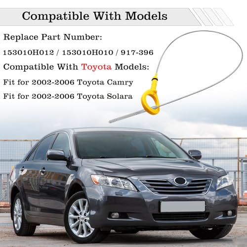 Image of 153010H012 Engine Oil Dipstick Indicator, Compatible with 2002-2006 Toyota Camry, 2002-2006 Toyota Solara Engine Oil Fluid Level Dip Stick, Replace 153010H010, 917-396