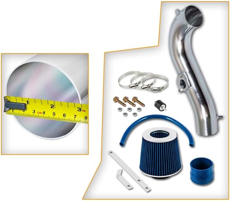 Short Ram Air Intake Kit & Blue Filter Combo Compatible for 2001-2005 Lexus IS300 3.0L L6 Engine