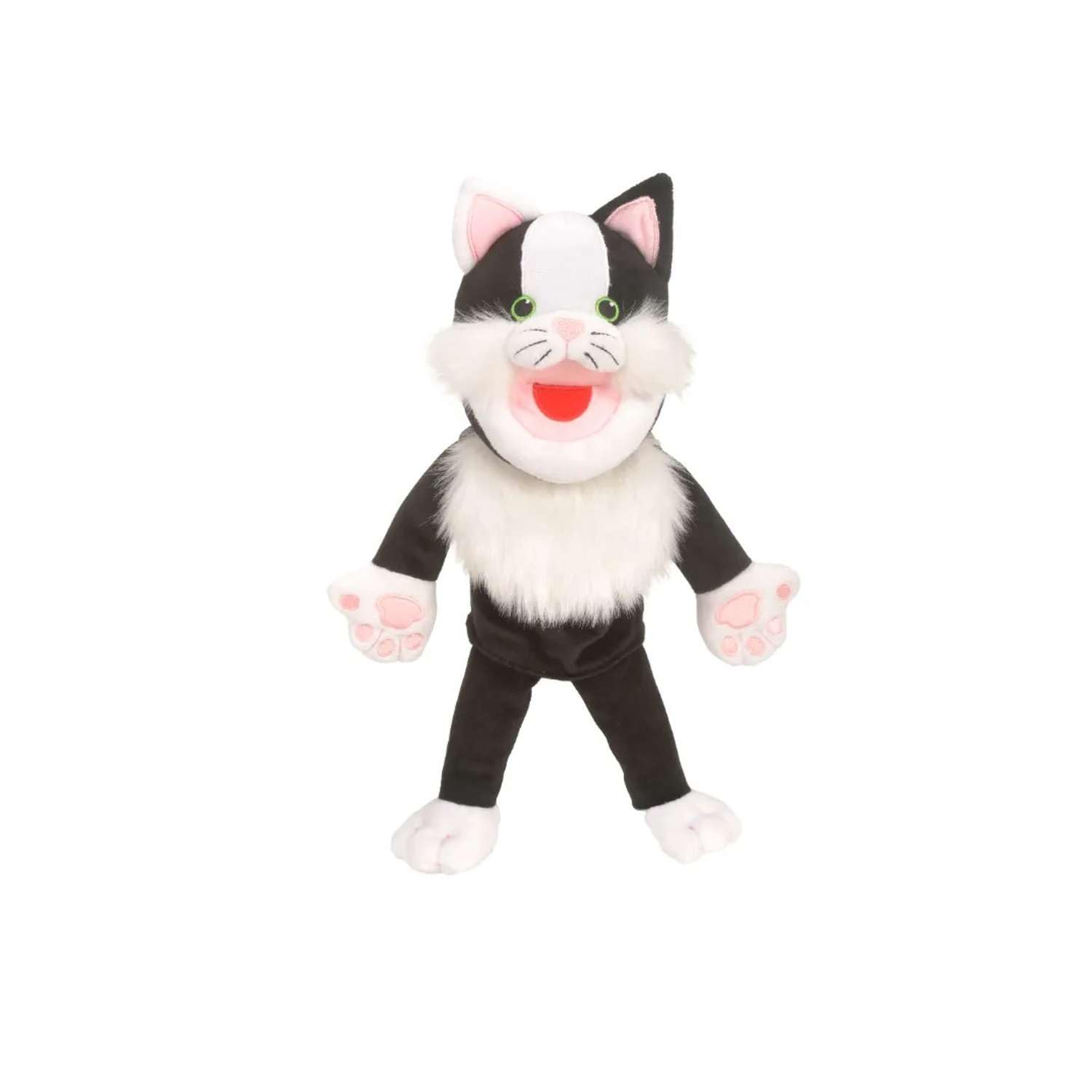 Fiesta Crafts Moving Mouth Cat Hand Puppet Toy for Kids - Soft Hand Puppet Educational Toy for Storytelling, Communication Skills Suitable for Ages 3 to 9 Years - Size 11 x 29 x 37 cm