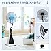 Imagen de HOMCOM Ventilador Nebulizador Ventilador de Pie con Agua Oscilante 90 W Temporizador Tanque 3L Mando a Distancia 3 Velocidades 5 Aspas y Pantalla LED Ø44