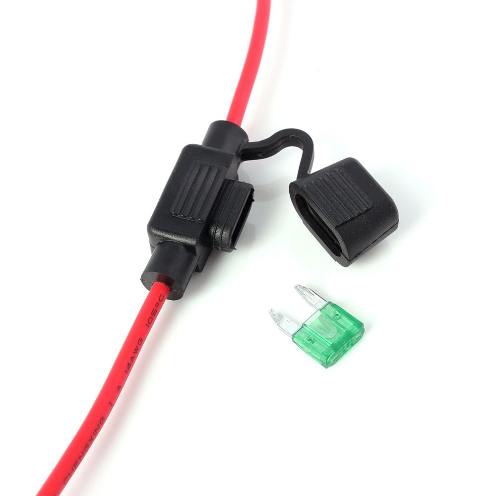 Image secondaire de Neuftech Porte-fusible plat pour voiture et camion, étanche 30 A (fusible 30 A inclus - 26 cm)
