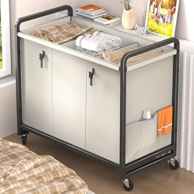 60 Gal (230L) Laundry Sorter 3 Section with Lid...