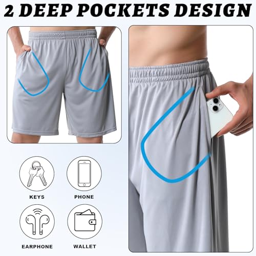 Athletic Gym Shorts for Men - Quick Dry Men's Basketball Shorts with Pockets, Running Workout Activewear4
