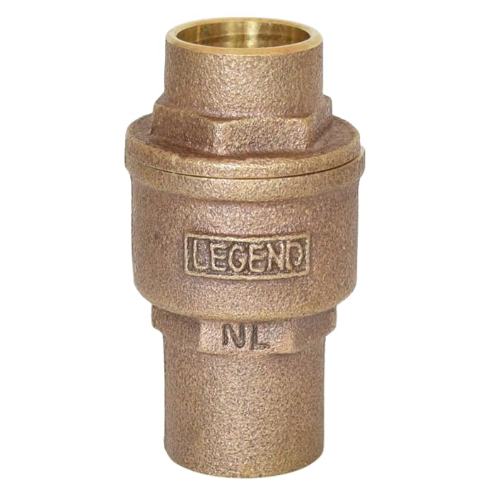 Válvula de retención Legend Valve 105-463NL S-455NL CXC en línea para fontanería doméstica