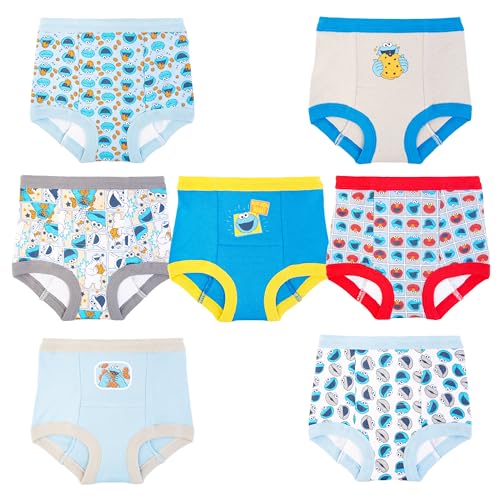 Image of Sesame Street Unisex Toddler Potty Training Pants with Elmo, Cookie Monster and Big Bird with Stickers & Success Chart