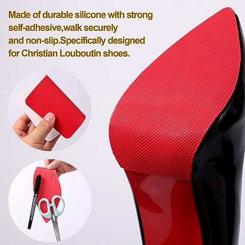 Image of Ashoesert Red Bottom Protector Non Slip Shoe Pads fits Christian Louboutin