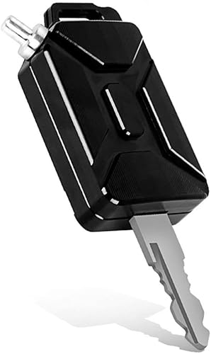 3D CNC tanque de aceite forma motocicleta clave cabeza cabeza llavero cabeza cabeza cabeza (negro)