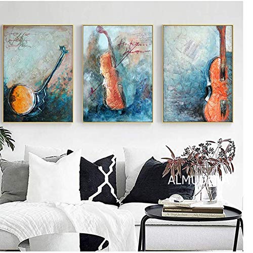 Peintures sur toile abstrait violon affiche haut de gamme 50x70cm