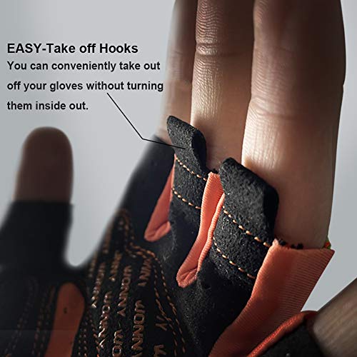Wonny Cycling Gloves Half Finger Workout Gloves For Men Women Gel Padded Bike Gloves Breathable Anti-Slip Exercise Gloves For Climbing,Training,Fintness,Gym,Kayaking, Riding (Large) #TOP4