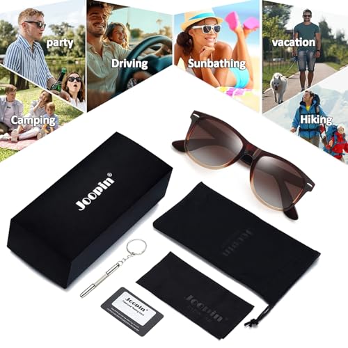 Image of Joopin Square Sunglasses Polarized UV400 Designer Sun Glasses Men Women