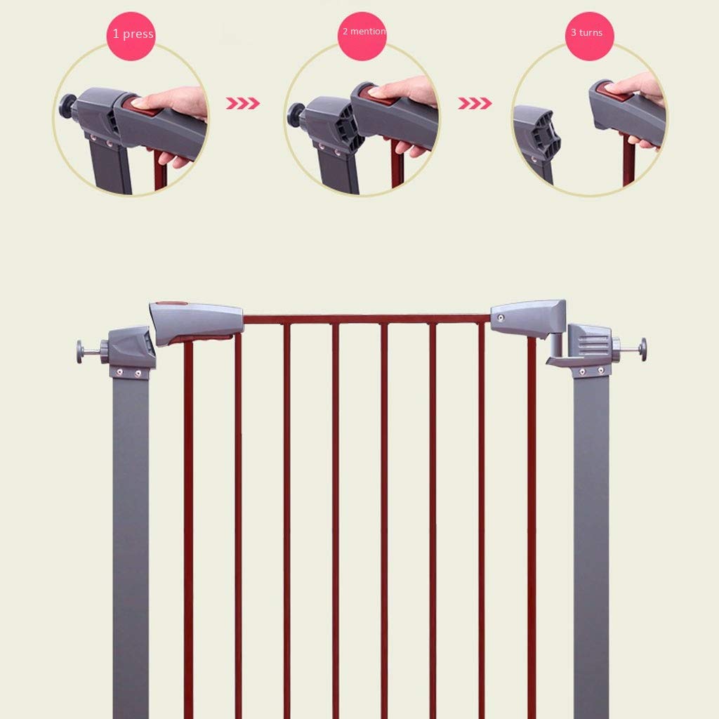 Peña Playpens Puerta de Seguridad de la Escalera para Puertas O Escaleras Montado a Presión sin Balaustres de Perforación/High 76Cm/87-92Cm
