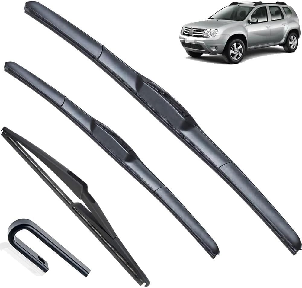 MadongJ Windshield Windscreen Wiper Blades for Dacia Renault Duster MK1 2009-2013, Replacement Blades All-Weather Performance Streak-Free Windshield Wipers
