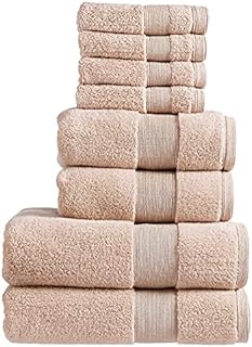 Christy Living Carnival Bath Towels | Set of 6 | 2 Face, 2 Hand, 2 Bath | Soft Plush Cotton Bathroom Towels | Absorbent Shower Towels | Quick Dry | 650GSM | Machine Washable | Blush Pink