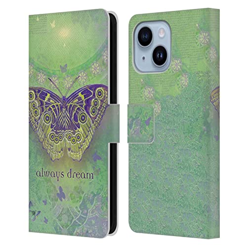 Étui portefeuille cuir iPhone 14 Plus Duirwaigh Papillon