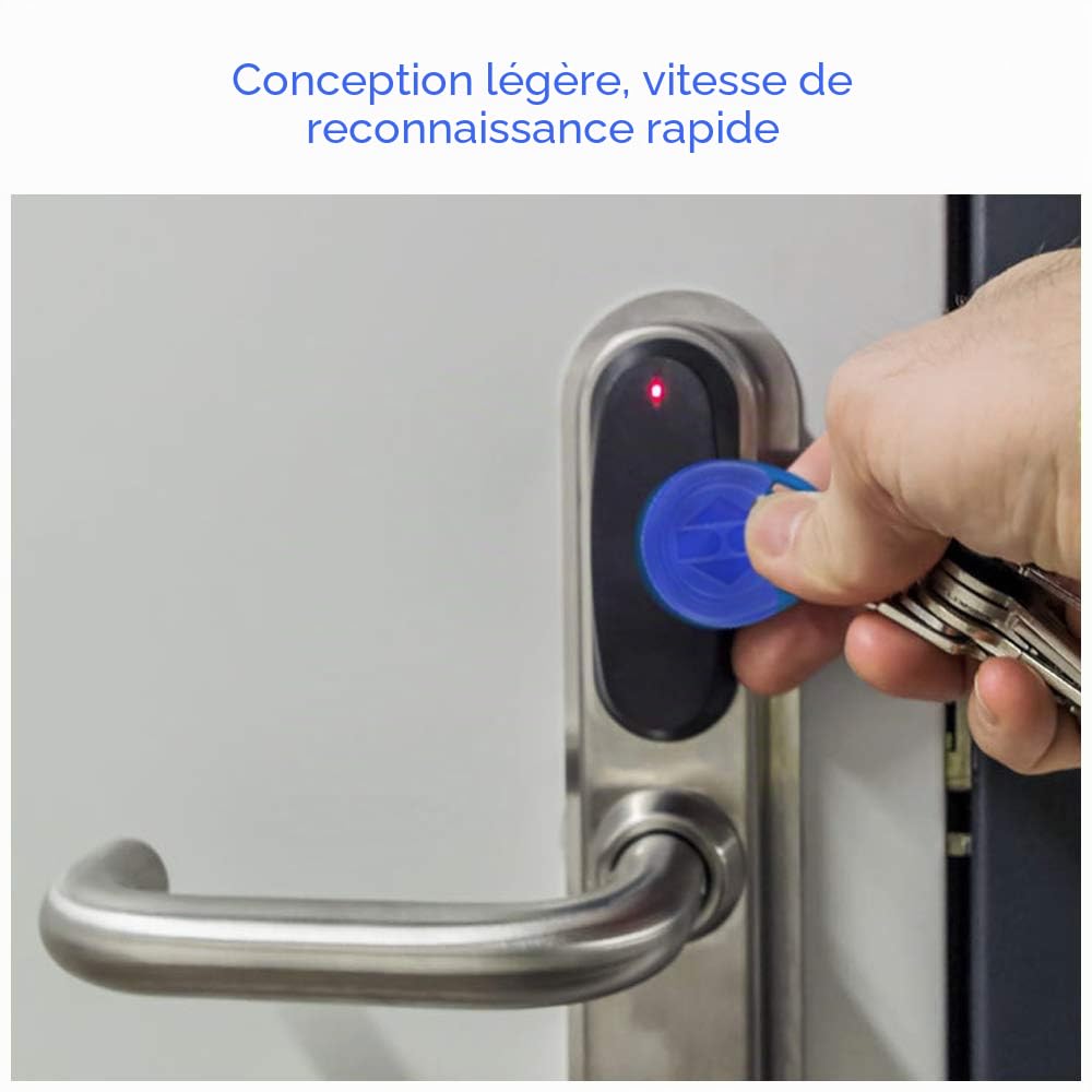 HERNAS Copieur de duplicateur d'écrivain de lecteur RFID 125 kHz, cloneur de carte d'identité de mise à niveau, avec 10 étiquettes de jeton réinscriptibles EM4305 T5577