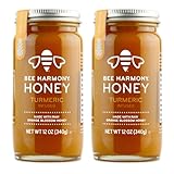 Bee Harmony Turmeric Infused Honey, 12 OZ, Pack of 2