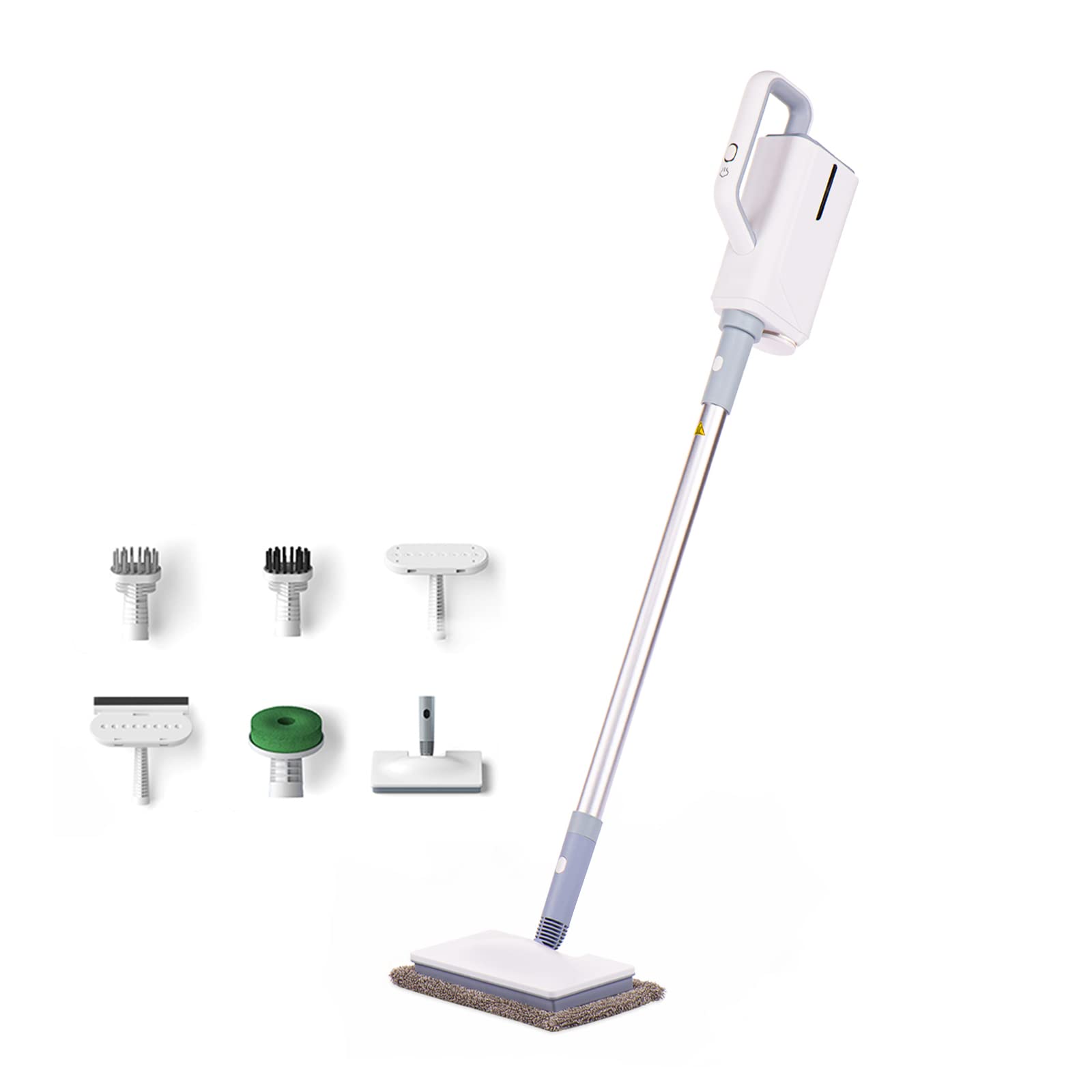 Steam Mop Cleaner 1300W 350ml With 5m Cord length and 20sec Heat Up Time XVersion Steam Cleaner Kills 99.9% Germs Super Heated For Quick Easy Cleaning Sanitizes Surfaces - White