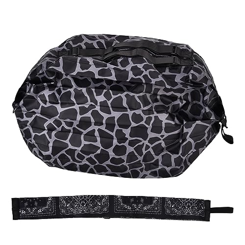 Shoulder Bag Organ Storage Bag Waterproof Travel Folding Portable Tote Stylish Shopping Bag Japan Polyester Oxford Reusable Grocery Bags (Beige) - Image 3