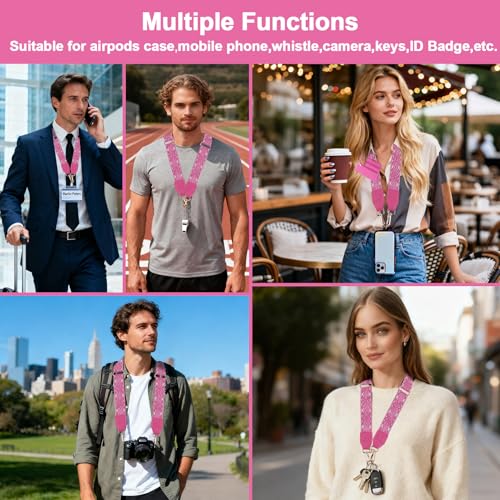 Image of XANGNIER Clip and Go Strap for Phone with Wallet Crossbody, Phone Strap with Zippered Wallet, Adjustable Anti Theft Cellphone Lanyard for Women, Cellphone Chain Accessories,Multicolor 23