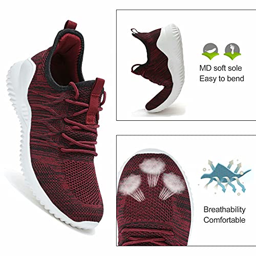 Image of Mens Running Shoes Slip-on Walking Sneakers Lightweight Breathable Casual Soft Sole Trainers