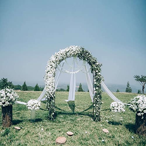 Metalowy łuk ogrodowy, altana do roślin pnących, pergola zewnętrzna, wsparcie róż, dekoracje ślubne, trwała konstrukcja (180 x 220 x 40 cm) do ścieżek ogrodowych i wydarzeń